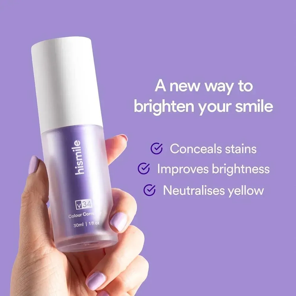 V34 Purple Teeth Whitening Serum 30ml in Pakistan – Instant Teeth Whitening & Stain Removal
