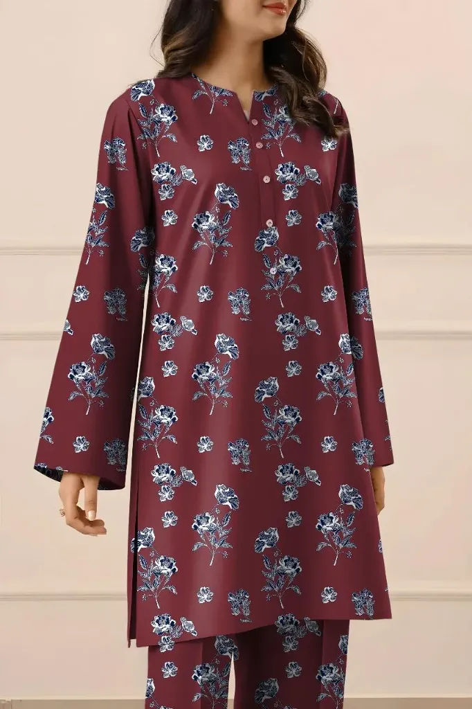 2 Pcs Women’s Unstitched Printed Suit – Premium Lawn Shirt & Trouser