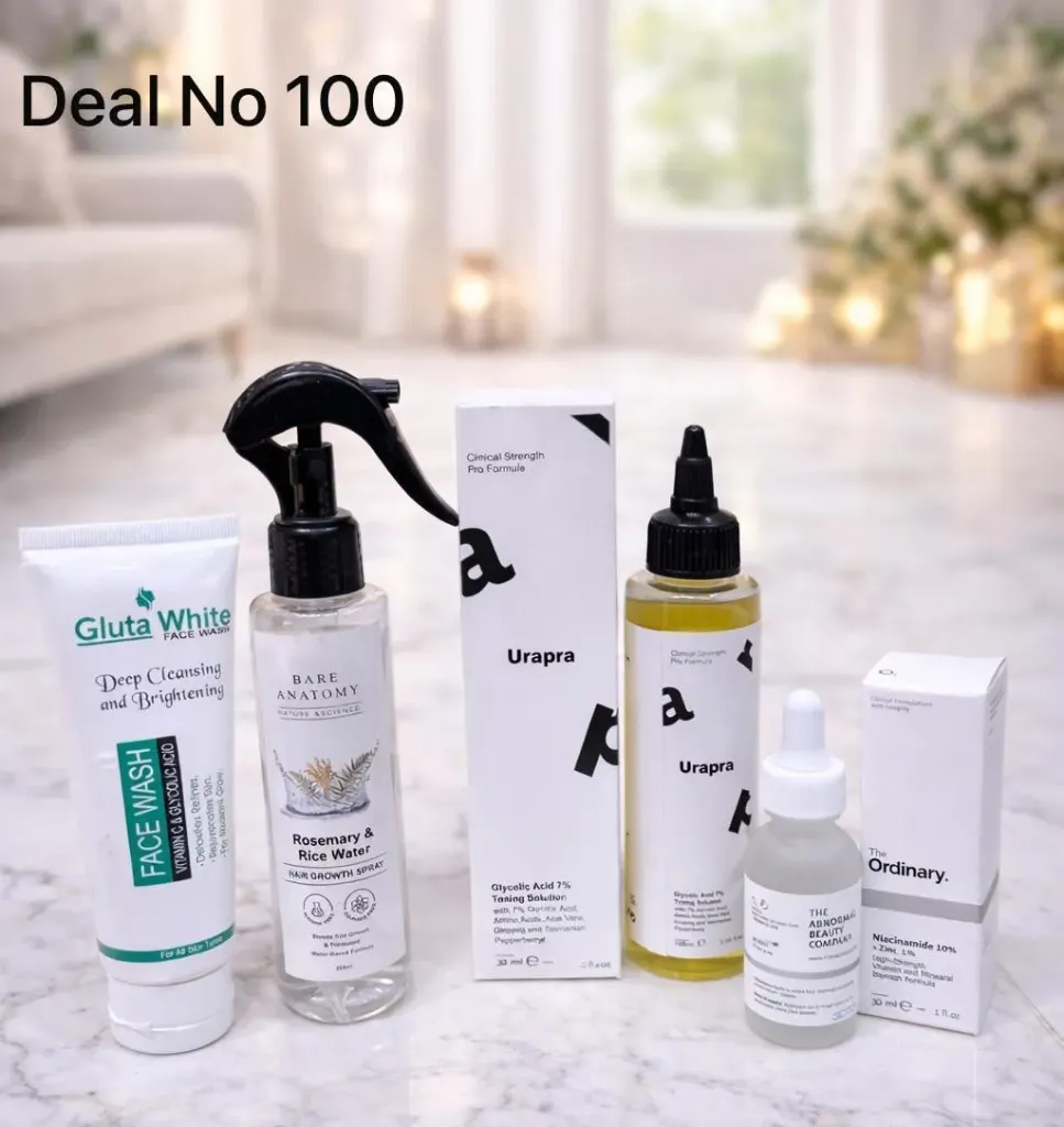 4 in 1 Skincare & Haircare Bundle – 200g (4 Pieces Set) | Face & Hair Complete Care Kit for Glowing Skin & Healthy Hair | ZentorPK