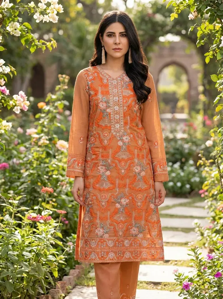 2 Pcs Women's Unstitched Embroidered Suit – Premium Fabric & Elegant Design