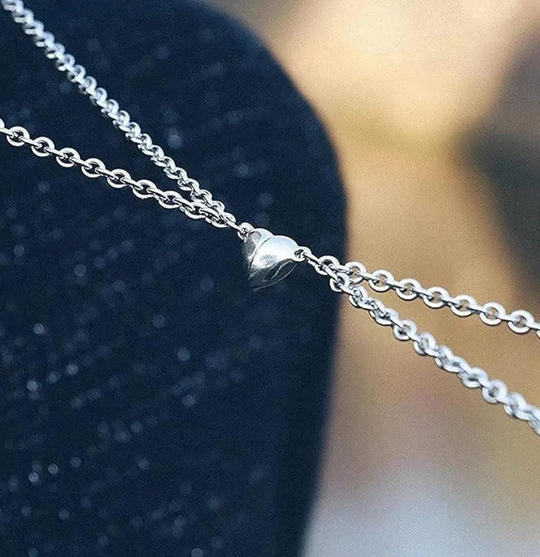 Heart Magnetic Necklace for Couples – Matching Love Pendant Jewelry