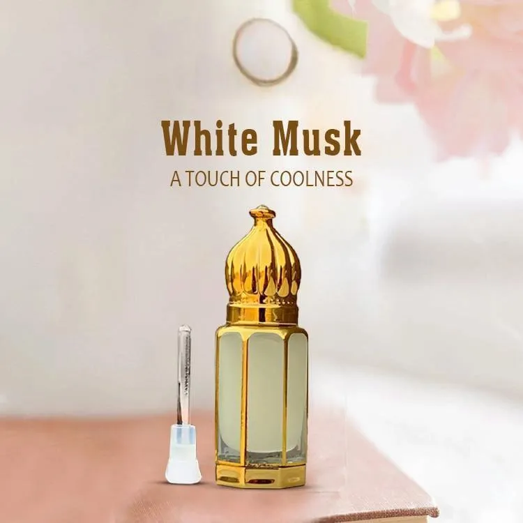 White Musk Tahara Attar 6ml – Alcohol-Free, Made in K.S.A