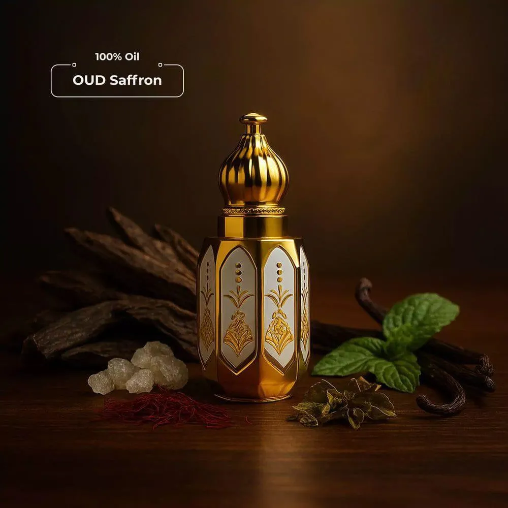 Oudh Saffraan Premium Attar – Mood Enhancing & Long Lasting Perfume Oil